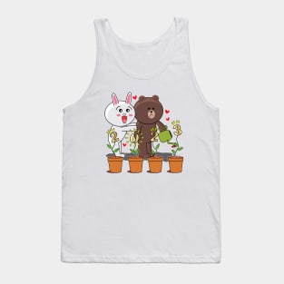 Brown Bear Cony Bunny Rabbit New Year 2023 Tank Top